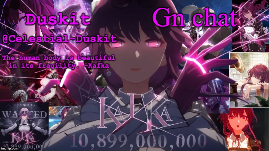 Duskit's Kaka template | Gn chat | image tagged in duskit's kaka template | made w/ Imgflip meme maker