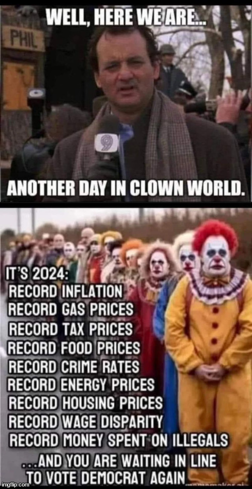 Say No to a continuance of the Biden/Harris Clown World this Nov. | image tagged in biden,harris,clown world,ends this nov | made w/ Imgflip meme maker