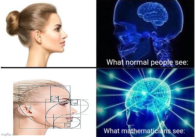 Expanding Brain Two Frames | What normal people see:; What mathematicians see: | image tagged in expanding brain two frames | made w/ Imgflip meme maker