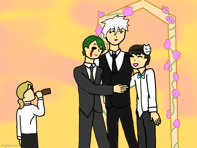 Gojo, icy, radium wedding Blank Meme Template