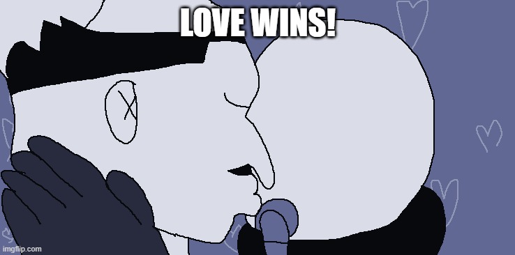 LOVE WINS! | image tagged in love wins,pizza tower,multi medium,art | made w/ Imgflip meme maker