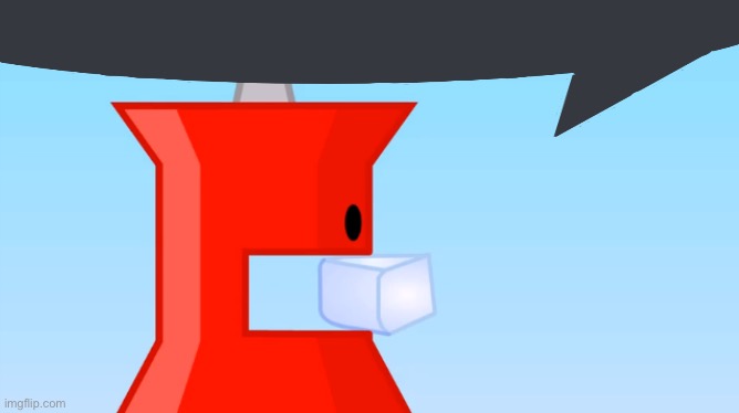 Pin BFDI eats Ice Chunk | image tagged in pin bfdi eats ice chunk | made w/ Imgflip meme maker