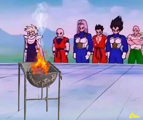 Hombre prender carbón hombre feliz dragon ball z Blank Meme Template