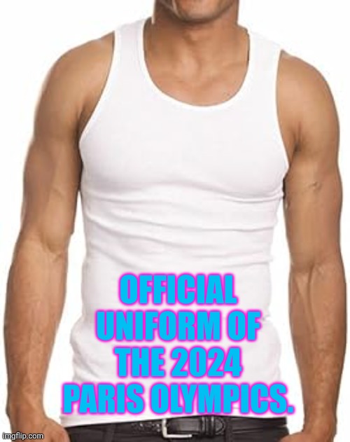 Olympics uniforms | OFFICIAL UNIFORM OF THE 2024 PARIS OLYMPICS. | image tagged in olympics | made w/ Imgflip meme maker