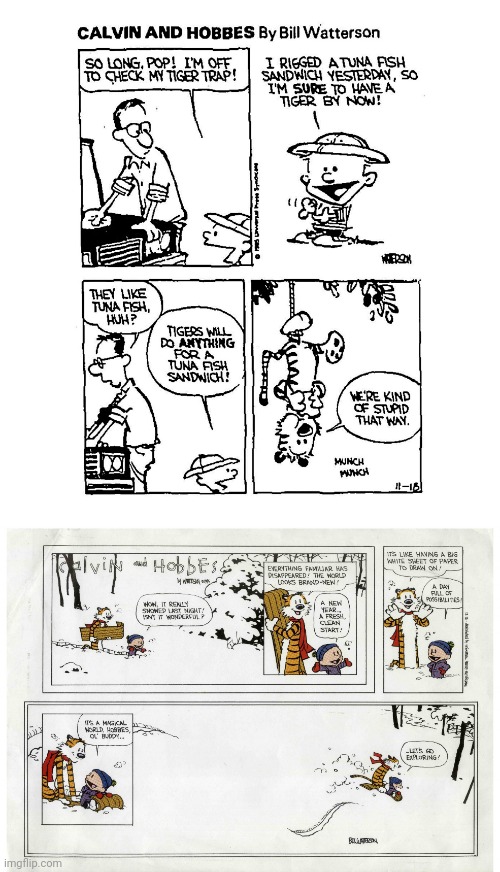 How it began & how it ended. | image tagged in calvin and hobbes,comics/cartoons,historical,the best,mic drop | made w/ Imgflip meme maker