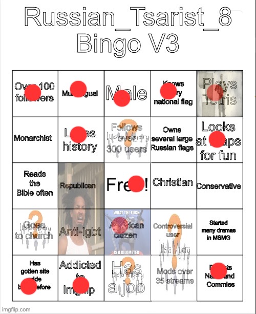 Such myery | image tagged in russian_tsarist_8 bingo v3,it's a myery | made w/ Imgflip meme maker