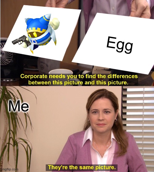 They're The Same Picture | Egg; Me | image tagged in memes,they're the same picture | made w/ Imgflip meme maker