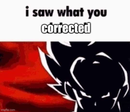 i saw what you deleted | corrected | image tagged in i saw what you deleted | made w/ Imgflip meme maker