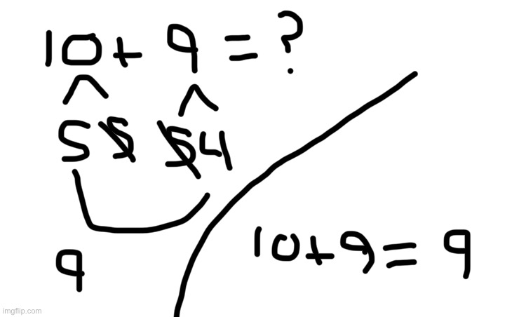 Proof that 10 + 9 = 9 | made w/ Imgflip meme maker