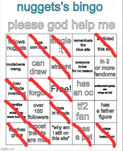 nuggets’s bingo | image tagged in nuggets s bingo | made w/ Imgflip meme maker