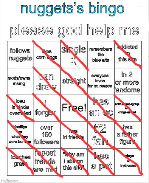 nuggets’s bingo | image tagged in nuggets s bingo | made w/ Imgflip meme maker