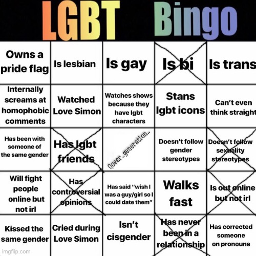 There isn’t even a free space lmao | image tagged in lgbtq bingo | made w/ Imgflip meme maker