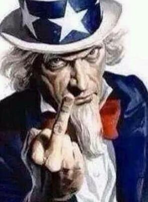 Uncle Sam Middle Finger Blank Meme Template