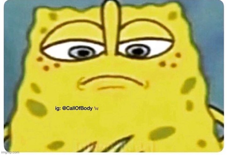 Sponge Bob Looking Down | image tagged in sponge bob looking down | made w/ Imgflip meme maker