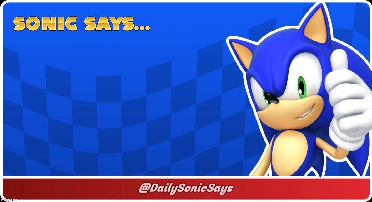 High Quality Sonic Says Blank Meme Template