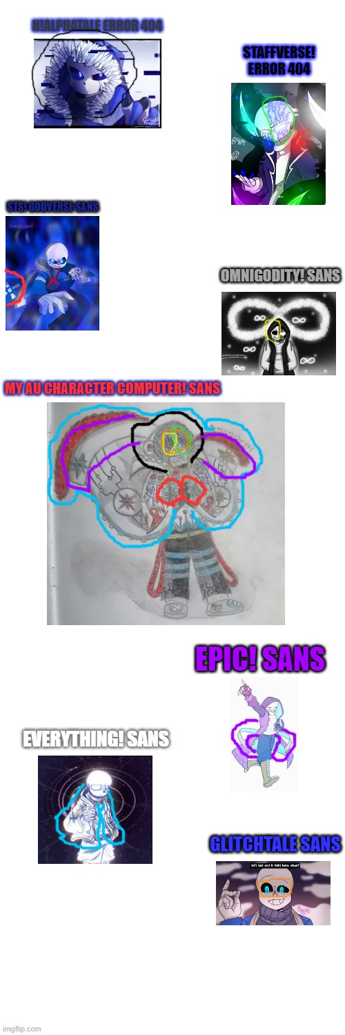 Those parts are similar! (looks like he's new everything!/All in one Sans) mod note: cool leak bro! | N!ALPHATALE ERROR 404; STAFFVERSE! ERROR 404; STS! GODVERSE SANS; OMNIGODITY! SANS; MY AU CHARACTER COMPUTER! SANS; EPIC! SANS; EVERYTHING! SANS; GLITCHTALE SANS | image tagged in drawing,undertale,sans,wait what | made w/ Imgflip meme maker