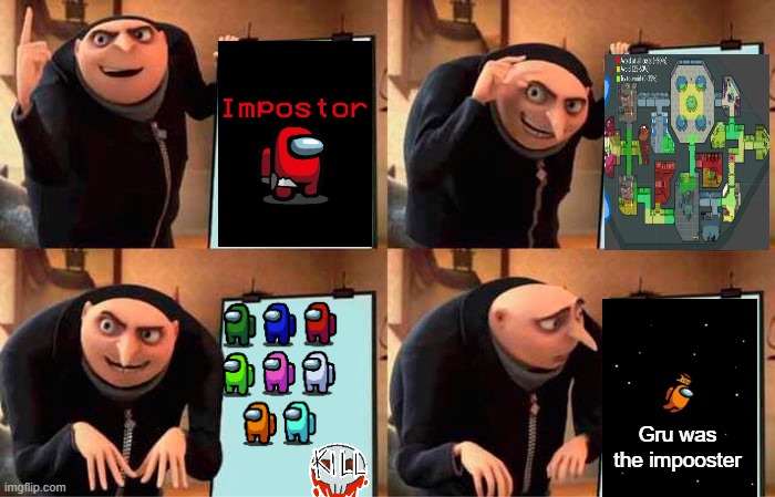 sus gru plan | Gru was the impooster | image tagged in memes,gru's plan,among us,amogus,amogus sussy,minions | made w/ Imgflip meme maker