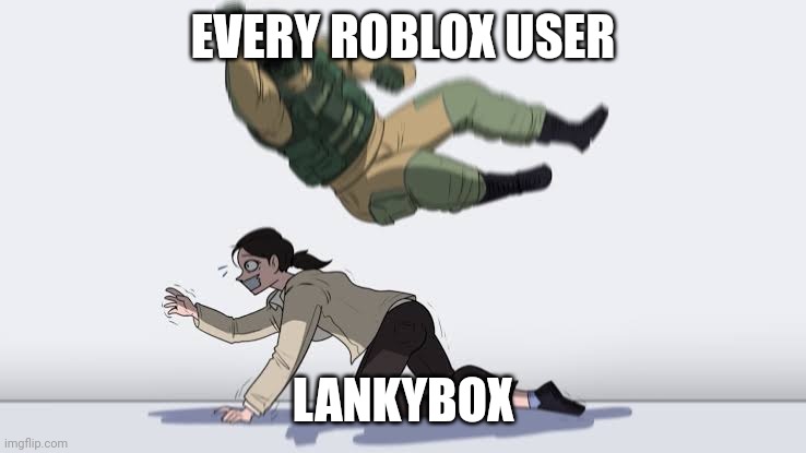 Person want to punch a woman | EVERY ROBLOX USER LANKYBOX | image tagged in person want to punch a woman | made w/ Imgflip meme maker