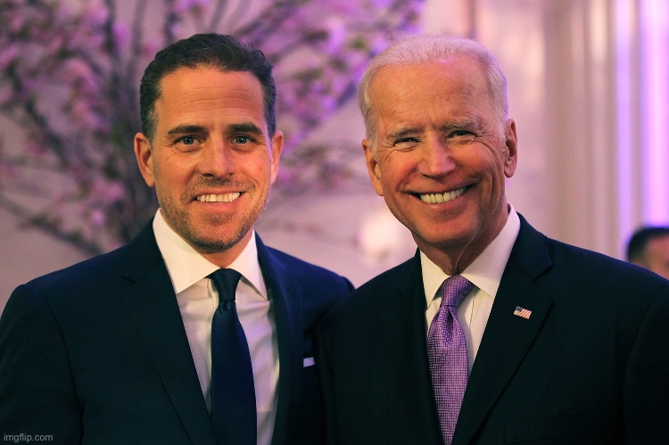 Joe and Hunter Biden | image tagged in joe and hunter biden | made w/ Imgflip meme maker