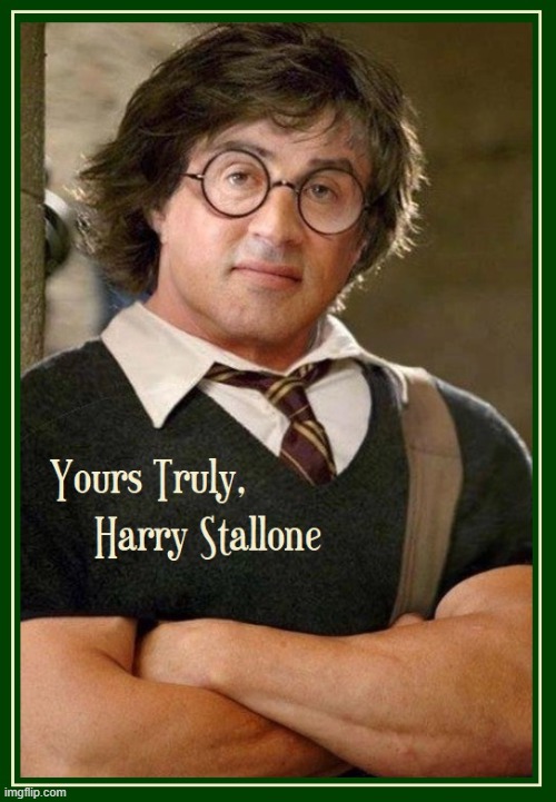 Sly Potter & the Sorcerer's Stallone™ | image tagged in vince vance,sylvester stallone,harry potter,movies,memes,jk rowling | made w/ Imgflip meme maker