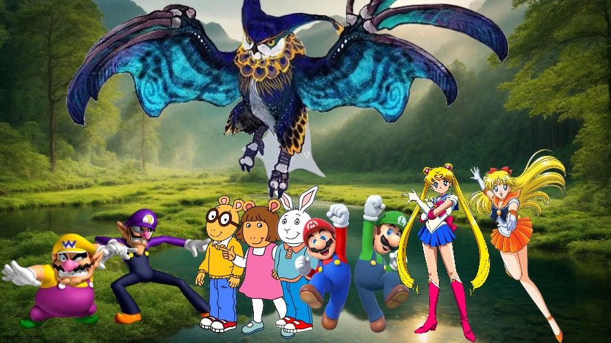 Wario and Friends dies by Wario accidentally awaking a Malfestio while exploring in a beautiful forest field | image tagged in beautiful landscape,wario dies,crossover | made w/ Imgflip meme maker