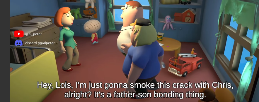 High Quality peter and chris smoking crack Blank Meme Template