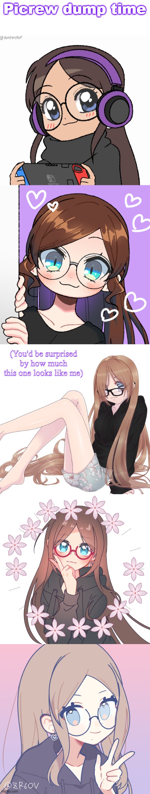 Also, should I dye the tips of my hair? | Picrew dump time; (You'd be surprised by how much this one looks like me) | made w/ Imgflip meme maker