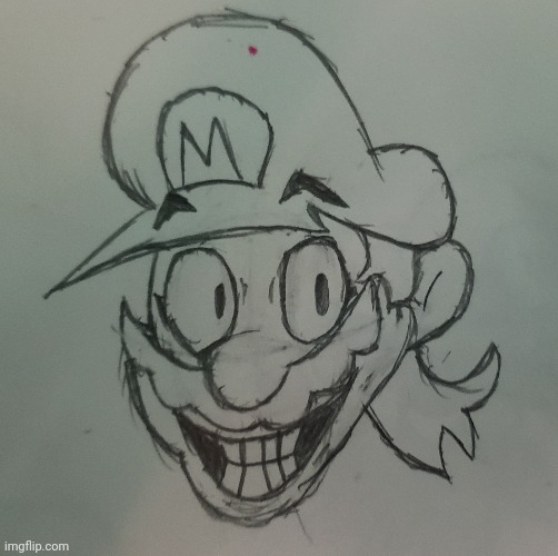 TOTALLY Mario | image tagged in mario,exe,drawing | made w/ Imgflip meme maker