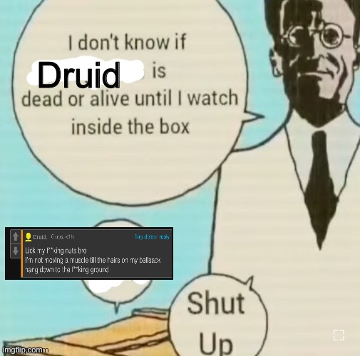 I don't know if ____ is dead or alive | Druid | image tagged in i don't know if ____ is dead or alive | made w/ Imgflip meme maker