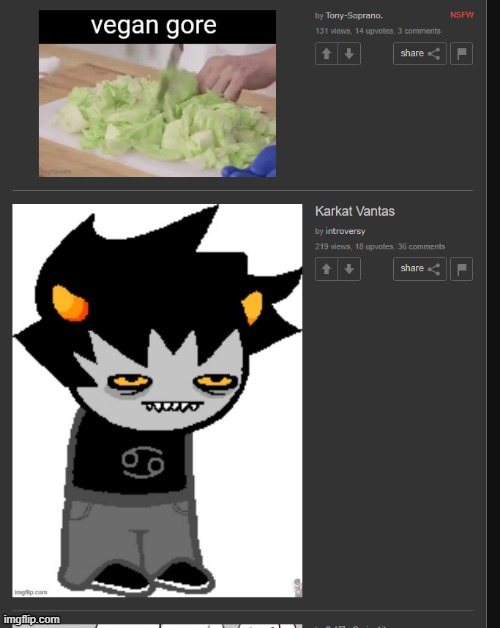 why is karkat vantas on the "hot" side of msmg | made w/ Imgflip meme maker