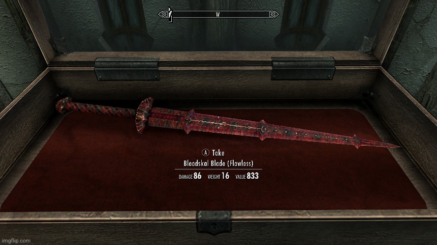 One of my two silly cursed swords goes into my display case | made w/ Imgflip meme maker