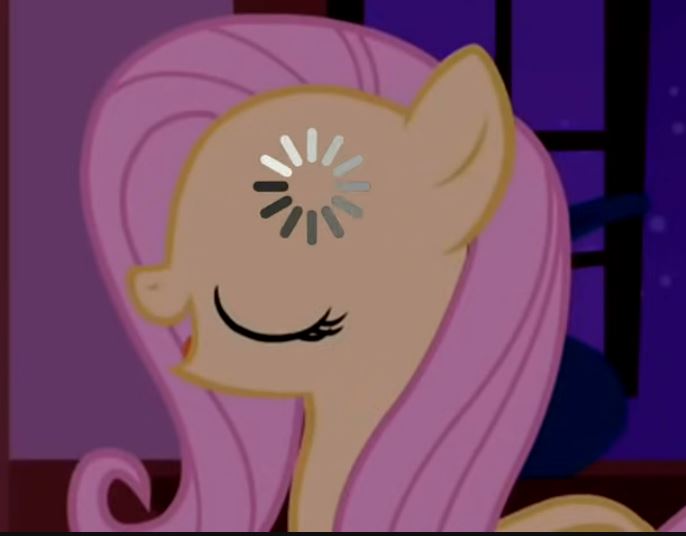 MLP Fluttershy Loading Song Blank Meme Template