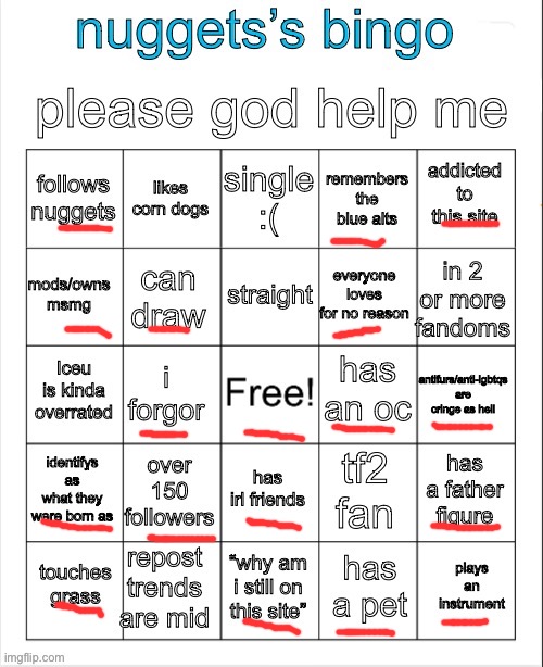 nuggets’s bingo | image tagged in nuggets s bingo | made w/ Imgflip meme maker