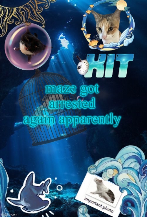 for felony and third degree sexual exploitation of a minor | maze got arrested again apparently | image tagged in silly announcement template by asriel | made w/ Imgflip meme maker