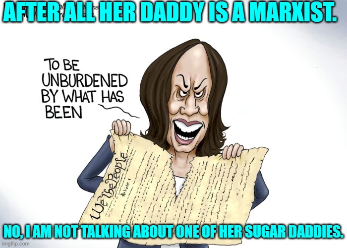 Funny how the Mainstream Media never talks about that. | AFTER ALL HER DADDY IS A MARXIST. NO, I AM NOT TALKING ABOUT ONE OF HER SUGAR DADDIES. | image tagged in yep | made w/ Imgflip meme maker