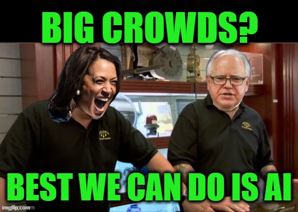 The Popularity Bubble | BIG CROWDS? BEST WE CAN DO IS AI | image tagged in best we can do | made w/ Imgflip meme maker