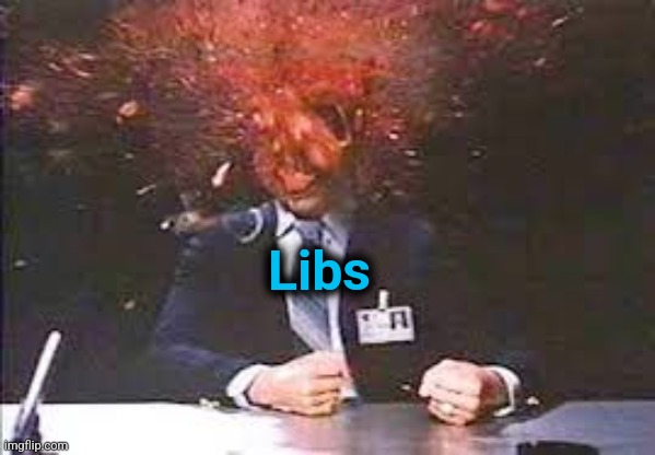 Exploding head | Libs | image tagged in exploding head | made w/ Imgflip meme maker