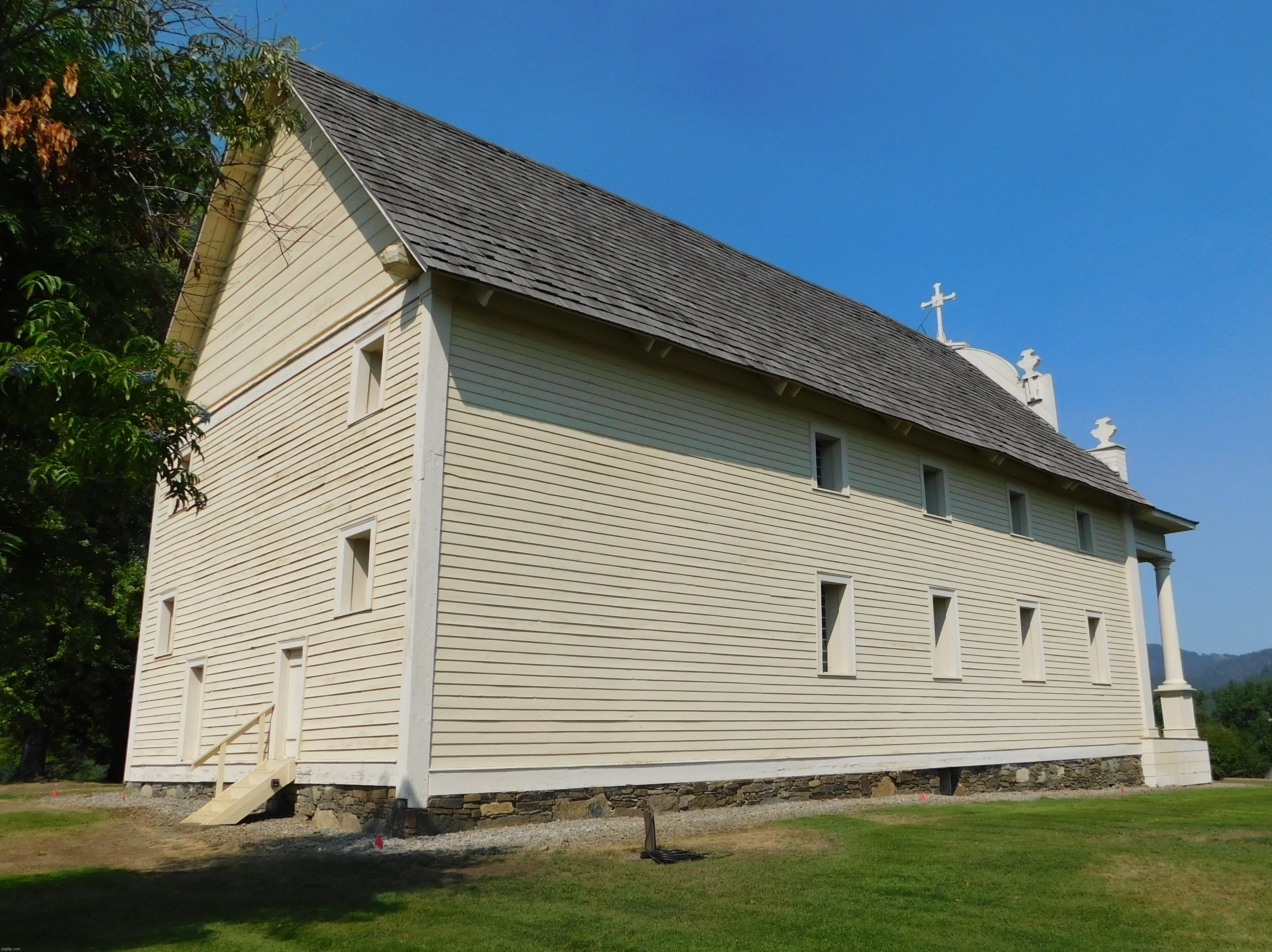 The Cataldo Mission in Coeur d'Alene's Old Mission State Park. | image tagged in photos | made w/ Imgflip meme maker