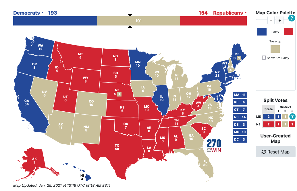 High Quality Same Since 2000 Electoral Map Blank Meme Template