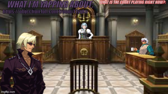 https://objection.lol/courtroom/f1ygkn | https://objection.lol/courtroom/f1ygkn | image tagged in the court of msmg users | made w/ Imgflip meme maker