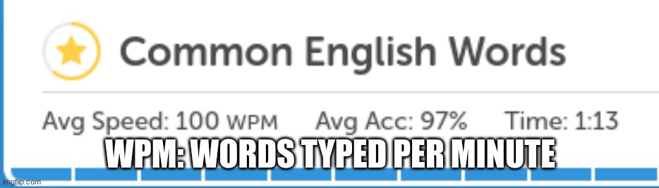 I'm out here flexing my typing speed bro idk what to put on here | WPM: WORDS TYPED PER MINUTE | made w/ Imgflip meme maker