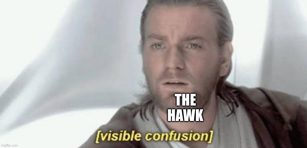 Visible Confusion | THE HAWK | image tagged in visible confusion | made w/ Imgflip meme maker