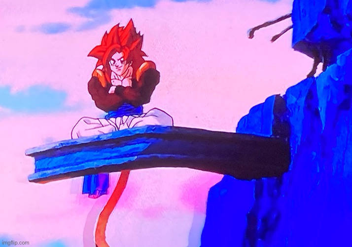 SSJ4 Gogeta sitting | image tagged in ssj4 gogeta sitting | made w/ Imgflip meme maker