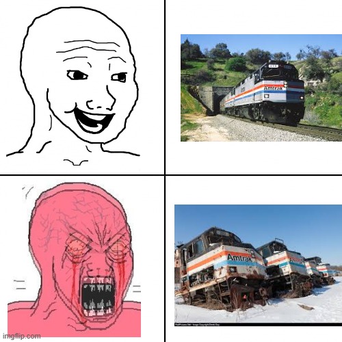 F40PH | image tagged in happy vs angry wojak | made w/ Imgflip meme maker