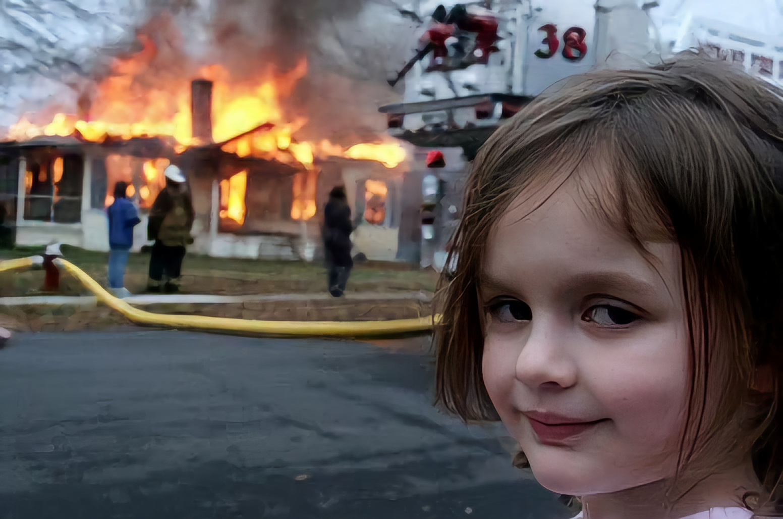 House on fire Blank Meme Template