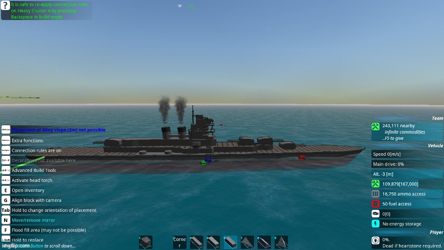 work is goin well (making a heavy cruiser in ftd) | image tagged in ftd,heavy cruiser | made w/ Imgflip meme maker