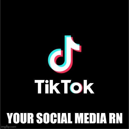 tiktok logo | YOUR SOCIAL MEDIA RN | image tagged in tiktok logo | made w/ Imgflip meme maker