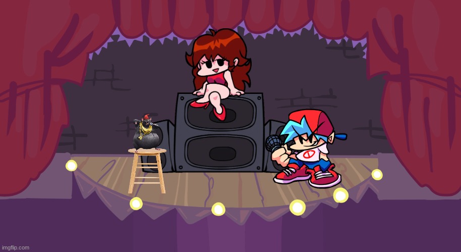 FNF: Boombastic.mp3 | image tagged in fnf stage | made w/ Imgflip meme maker