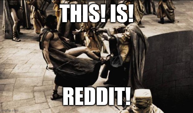 madness - this is sparta | THIS! IS! REDDIT! | image tagged in madness - this is sparta | made w/ Imgflip meme maker