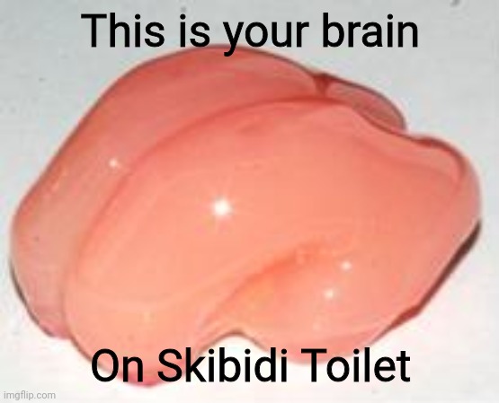 Any questions? | This is your brain; On Skibidi Toilet | image tagged in smooth brain,skibidi toilet,rizz,ohio,gen alpha,brainrot | made w/ Imgflip meme maker